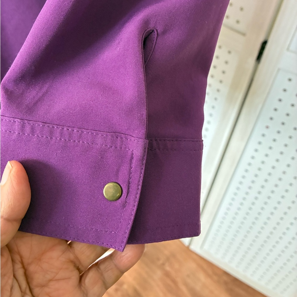 Purple Cathy Che Stretch Top Size 12 - Picture 6 of 9